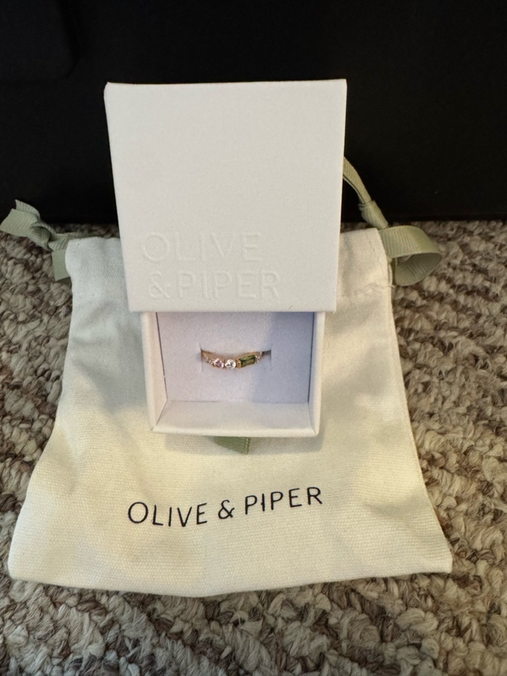 Olive & Piper Dainty Crystal Ring | Size 5 | Gift Ready